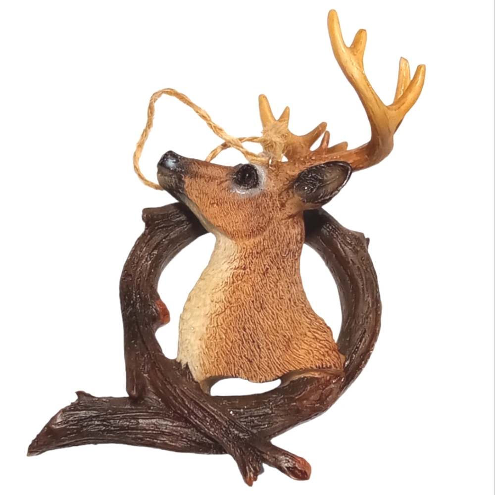 Christmas 🎄 Ornament Ceramic Realistic Deer Antlers 5"